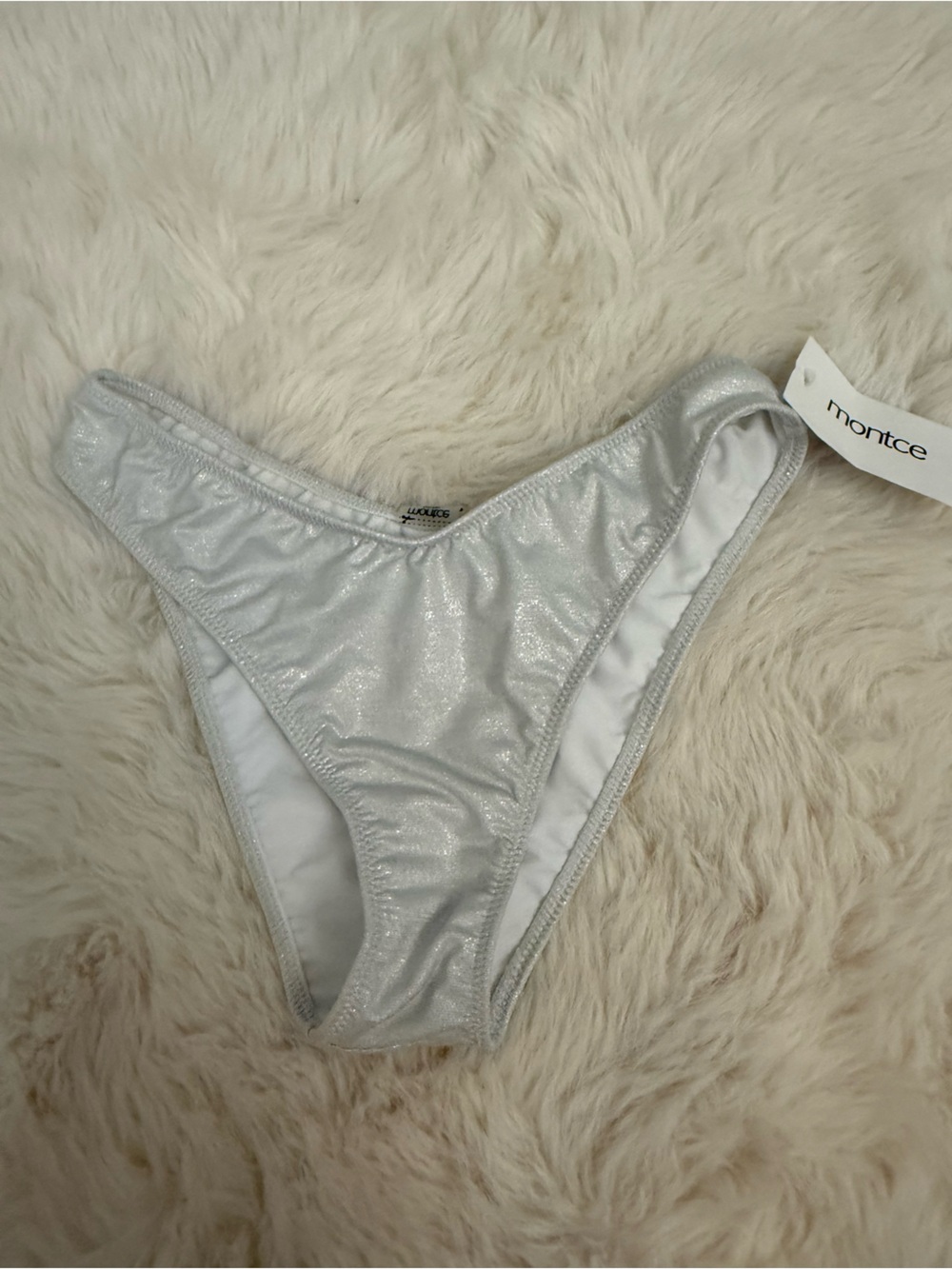 Montce Silver Shimmer Bikini Bottom
